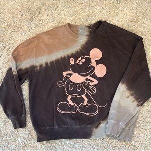 Mickey Mouse tie dye crew neck sweatshirt